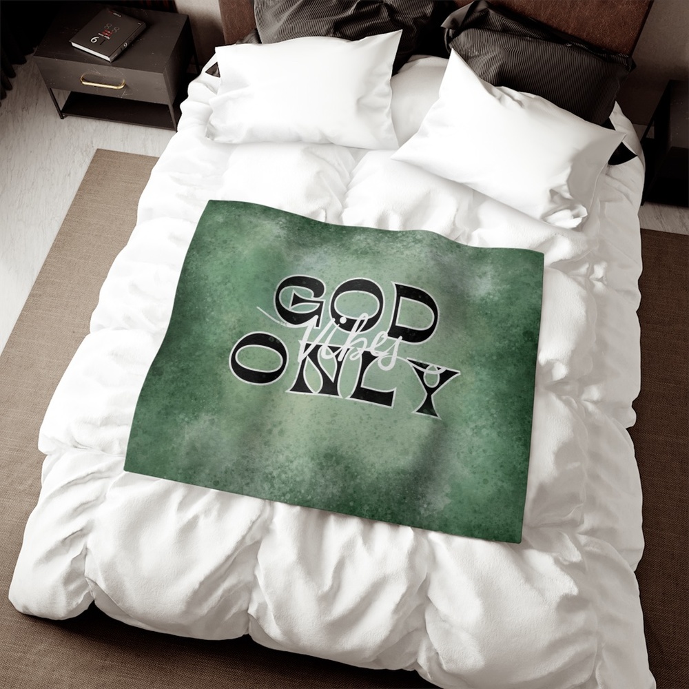 NWOT! 'God Vibes Only' Watercolor Christian Sweatshirt Blanket